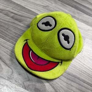 The Muppets Kermit the Frog Plush Snapback Hat Green One Size